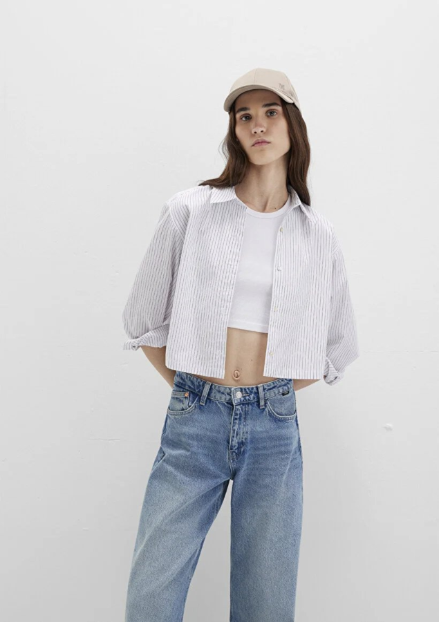 Resim Mavi Kadın Uzun Kol Gömlek M1211297-88614