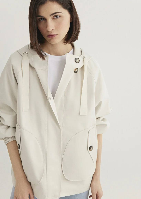 Resim Mavi Kapüşonlu Kadın Mont M1110014-70134