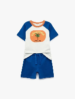 Resim Koton Erkek Bebek Şort Takım 6SMB10066TK