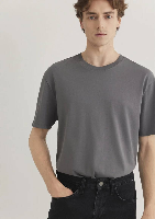 Resim Mavi Kısa Kol Erkek T-Shirt M066249-86569