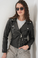 Resim Yenikoza Kadın Deri Mont ve Ceket