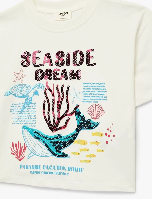 Resim Koton Kız Çocuk T-shirt 6SKG10104AK