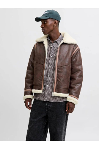 Resim Jack & Jones Jorliverpool Aviator Jacket Sn Erkek Mont 12282948