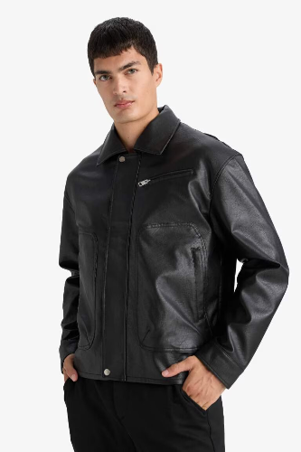 Resim Defacto Erkek  Deri Mont ve Ceket F8600AX/BK27