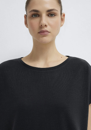 Resim Mavi Kısa Kol Kadın T-Shirt M167245-900