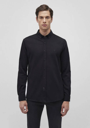 Resim Mavi Uzun Kol Erkek Gömlek M0211192-900