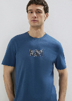 Resim Mavi Erkek T-shirt M0613186-70764