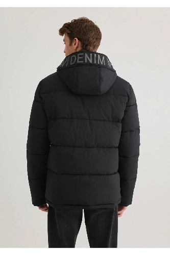 Resim Mavi Erkek Kapüşonlu Mont M010426-900