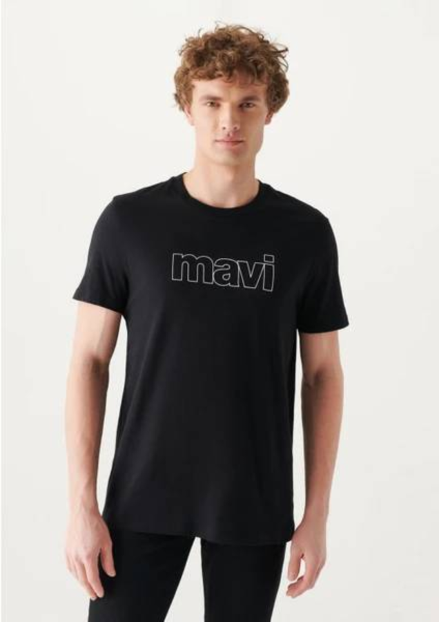 Resim Mavi Logo Nakışlı Erkek T-Shirt M067074-900