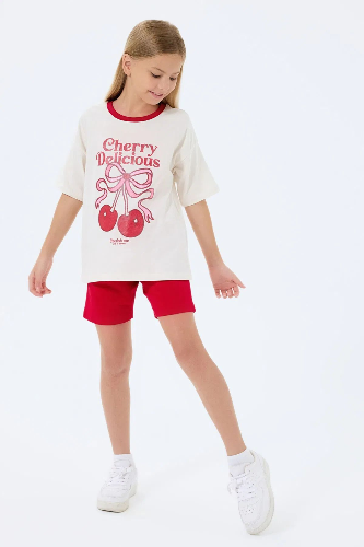 Resim Yenikoza Kız Çocuk Şort Takım