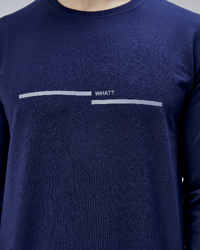 Resim Paul&More Erkek Sweat What Baskı 0 Yaka 2 İp