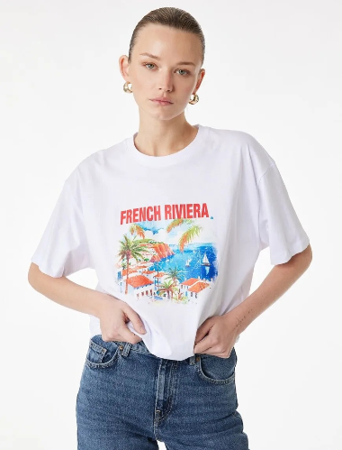 Resim Koton Kadın T-shirt 6SAK50050EK