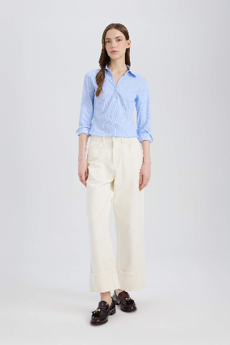 Resim Defacto Kadın Uzun Kol Gömlek D4013AX/BE552