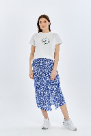 Resim Viole&More Kadın Etek 1293-Kadın Önden Yırtmaçlı