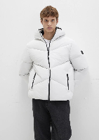 Resim Mavi Kapüşonlu Erkek Mont M0110360-83746