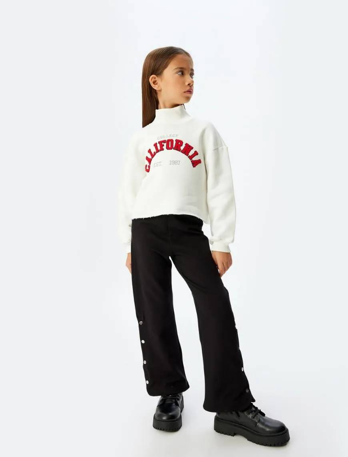 Resim Koton Kız Çocuk Kanvas Pantolon 5WKG40209AK