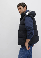 Resim Mavi Kapüşonlu Erkek Yelek M0110089-80022