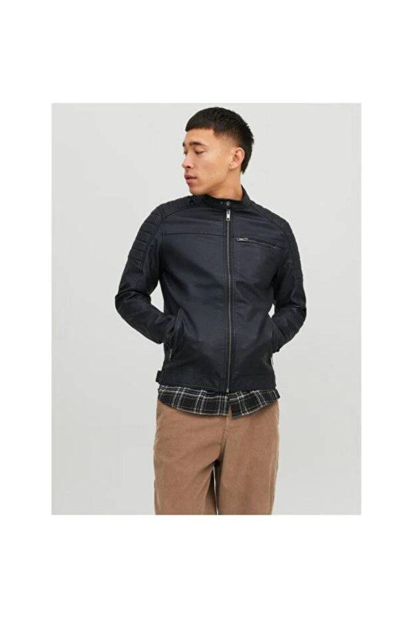 Resim Jack & Jones Jjerocky Jacket Noos Erkek Deri Mont Ve Ceket 12147218