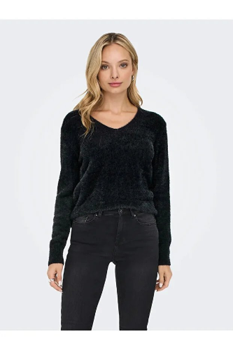 Resim Only Onlella Piumo Ls V-Neck Knt Kadın Kazak 15259562