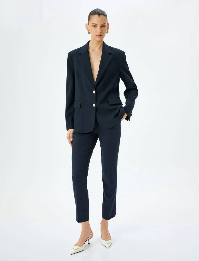 Resim Koton Kadın  Kanvas Pantolon 5SAK40039UW