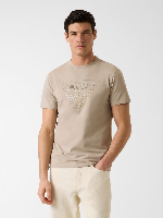 Resim Guess  Erkek  T-shirt M6GI11K2992-G1CA Cn Ss Trıangle Hd Multıcolor T