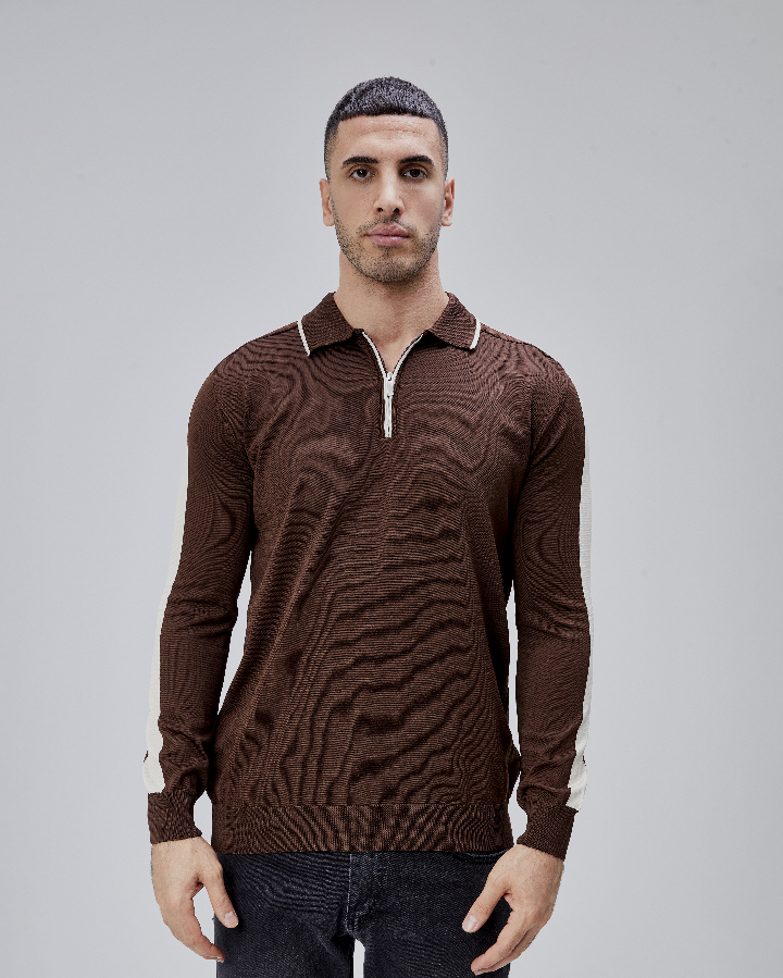 Resim Paul&More Erkek Triko Kazak 18042 Fermuarlı Polo Pl