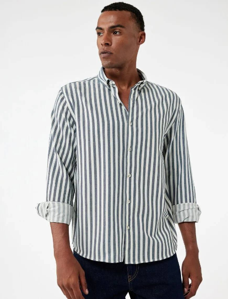 Resim Koton Erkek Uzun Kol Gömlek 6WAM60104HW