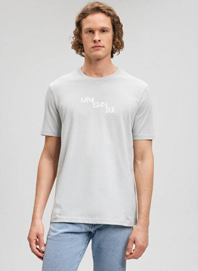 Resim Mavi İstanbul Erkek T-Shirt M0612274-70075