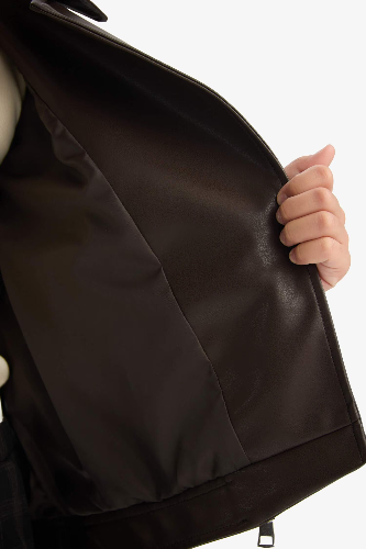 Resim Defacto Kız Çocuk Deri Mont F8742A8/BN130