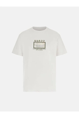 Resim Guess  Erkek  T-shirt M6GI14K2996-G011 Cn Ss Japan Small Landscape Em