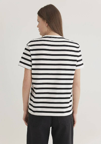 Resim Mavi Kısa Kollu Logo Kadın T-Shirt M1611360-84041