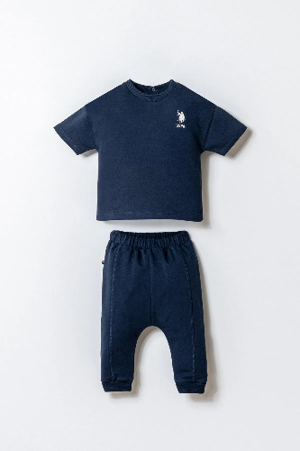Resim U.S. Polo Assn Bebek Erkek Bebek Şort Takım USB2916