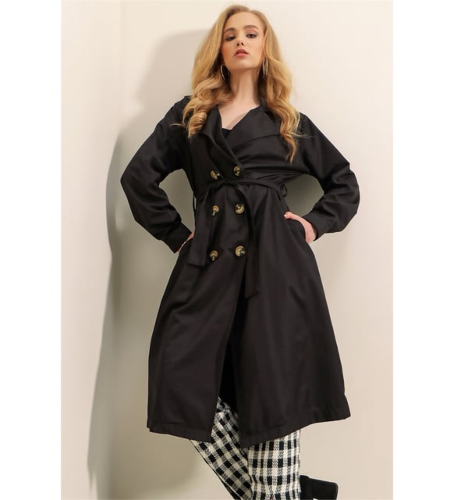 Resim Yenikoza Kadın Pardesü  Trençkot