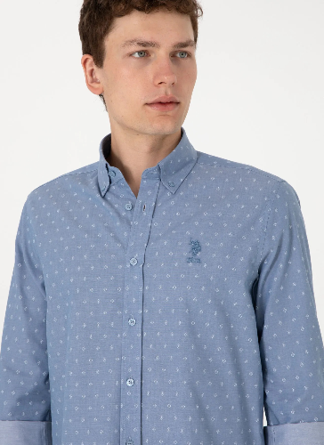 Resim U.S. Polo Assn. Bord Erkek Dokuma Gömlek 2108872