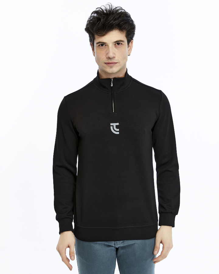 Resim Paul&More Yarım Fermuar Erkek Sweat 200 Yarım Fermuar