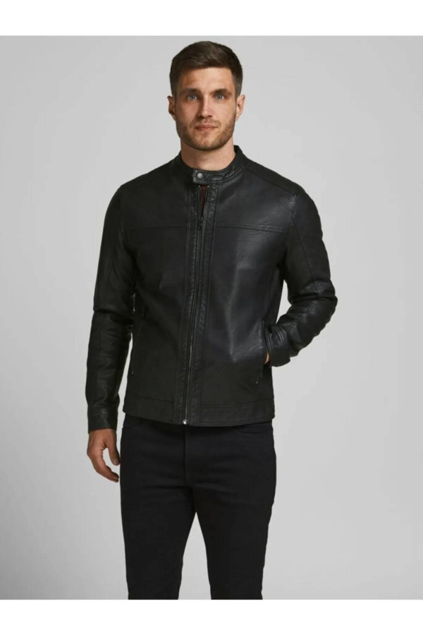 Resim Jack & Jones Jjewarner Jacket Noos Erkek  Deri Mont ve Ceket 12182461
