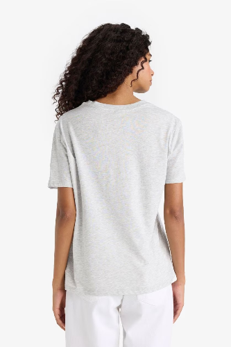 Resim Defacto Kadın T-shirt W9584AZ/GR93