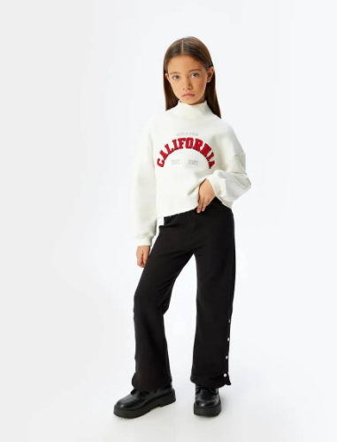 Resim Koton Kız Çocuk Kanvas Pantolon 5WKG40209AK