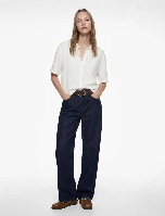 Resim Koton Kadın Kısa Kol Gömlek 6SAL60004IW