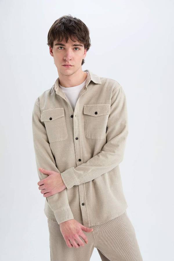 Resim Defacto Erkek Uzun Kol Gömlek B2654AX/BG170