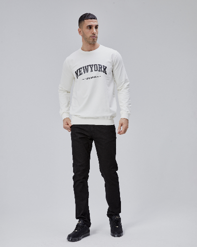 Resim Paul&More Erkek Sweat New York Baskı 0 Yaka 2 İp