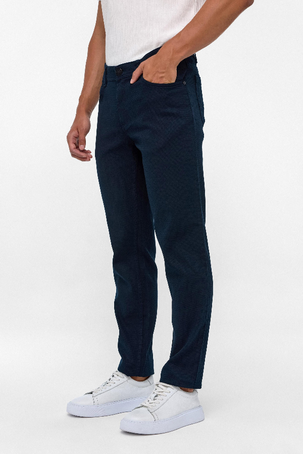 Resim Süvari Slim Kalıp 5 Cep Erkek Kanvas Pantolon PN2020500682