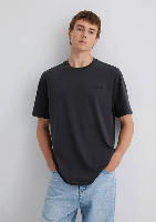 Resim Mavi Loose Erkek  T-shirt M0612733-70092