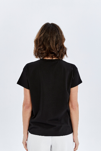 Resim Viole&More Kadın T-Shirt Yk20 Jardın De Flerus Baskılı