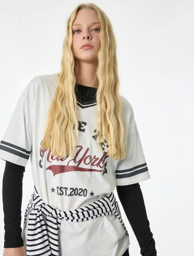 Resim Koton Kadın T-shirt 6SAL10044IK