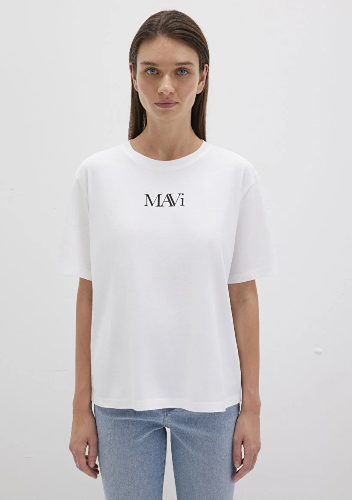 Resim Mavi Mavı Logo Kadın T-Shirt M1611594-620