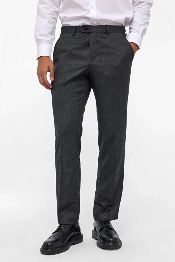Resim Süvari Regular Kalıp  Polyester Viskoz Düz  Erkek Klasik Pantolon PN1014400465