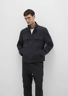 Resim Mavi Dik Yaka Erkek Mont M0110646-71379