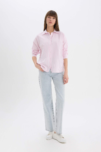 Resim Defacto Kadın Uzun Kol Gömlek D4512AX/PN440