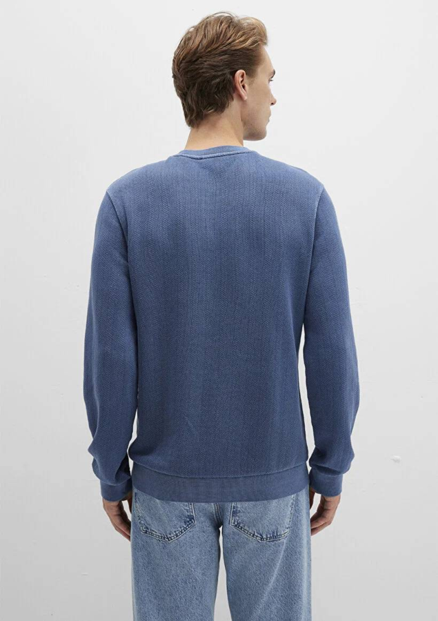 Resim Mavi Bisiklet Yaka Erkek Sweat M0S10369-70497